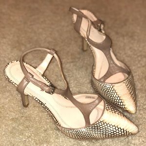 Tahari snake skin heels